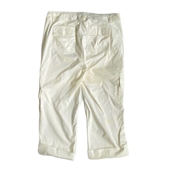 Caribbean Joe White Cotton Pants Cargo SZ 12P - Picture 2 of 12